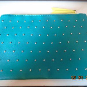 Turquoise Studded Wristlet